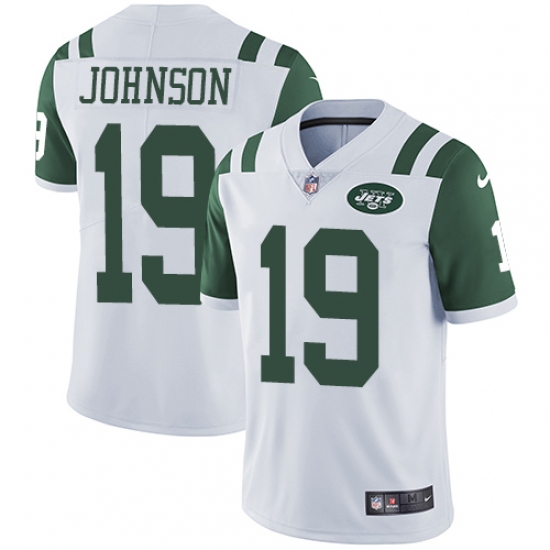 Youth Nike New York Jets #19 Keyshawn Johnson Elite White NFL Jersey - Ujersey