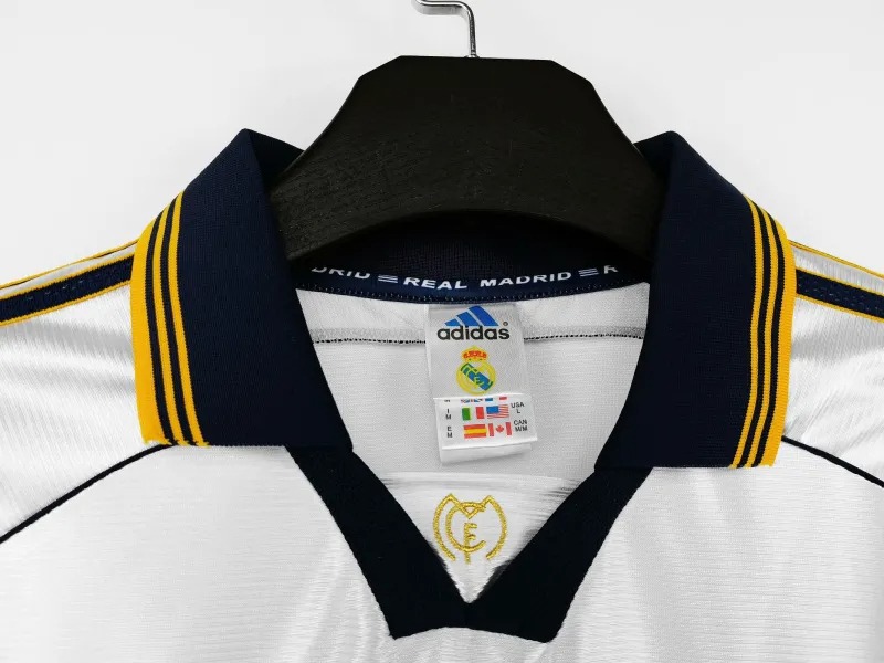 Real Madrid Retro Jersey Home Custom Soccer Shirt 1998-00 - ujerseystore