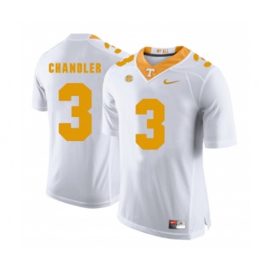 Tennessee Volunteers 3 White Ty Chandler White College Football Jersey - Ujersey