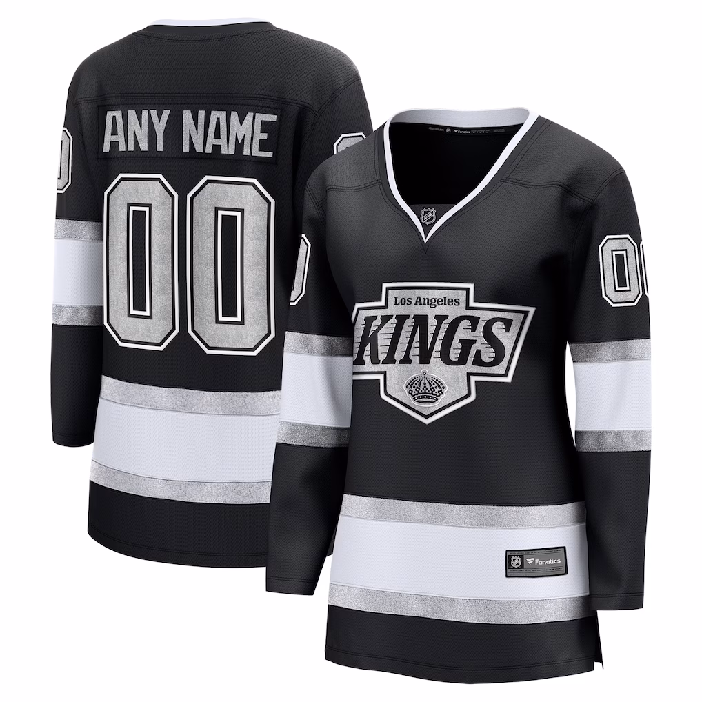 Women's Los Angeles Kings Fanatics Black Home Breakaway Custom Jersey - Ujersey Shop