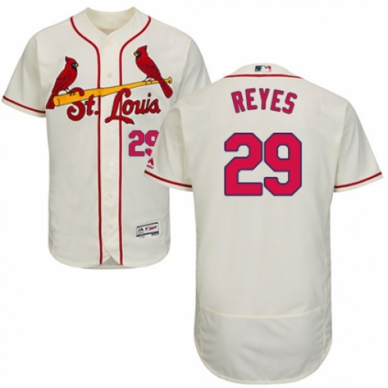 Men's Majestic St. Louis Cardinals #29 lex Reyes Cream Alternate Flex Base Authentic Collection MLB Jersey - Ujersey
