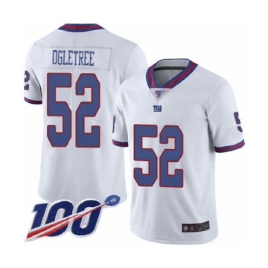 Men's New York Giants #52 Alec Ogletree Limited White Rush Vapor Untouchable 100th Season Football Jersey - Ujersey