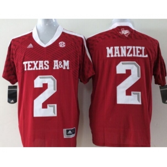 Texas A&M Aggies 2 Johnny Manziel Red College Football Jersey - Ujersey