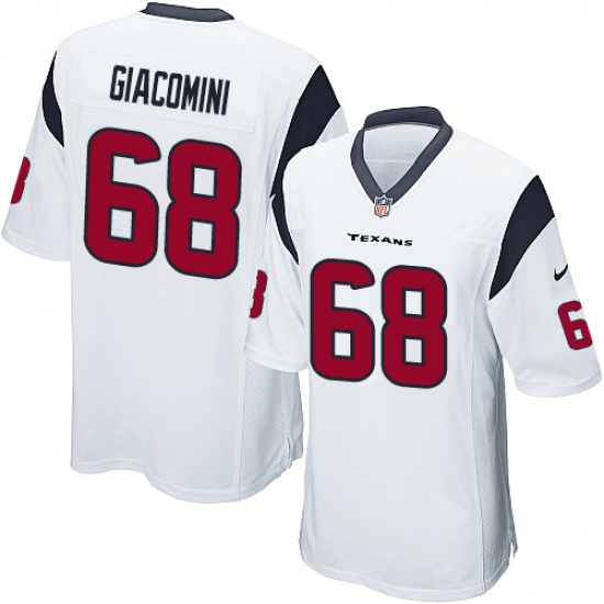Men's Nike Houston Texans #68 Breno Giacomini Game White NFL Jersey