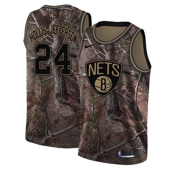 Men's Nike Brooklyn Nets #24 Rondae Hollis-Jefferson Camo NBA Swingman Realtree Collection Jersey - Ujersey