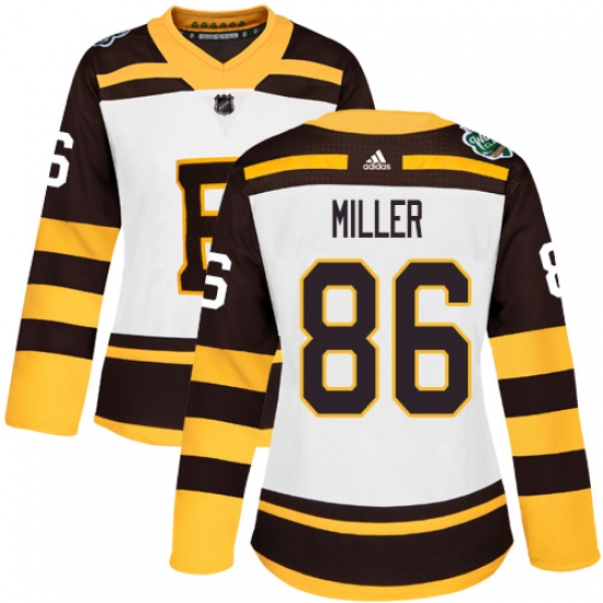 Women's Adidas Boston Bruins #86 Kevan Miller Authentic White 2019 Winter Classic NHL Jersey - Ujersey