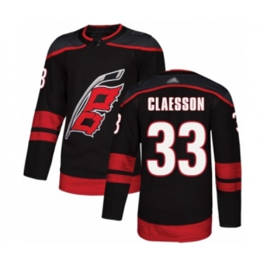 Men's Carolina Hurricanes #33 Fredrik Claesson Authentic Black Alternate Hockey Jersey - Ujersey