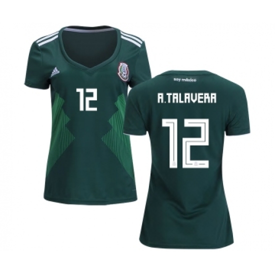 Women's Mexico #12 A.Talavera Home Soccer Country Jersey