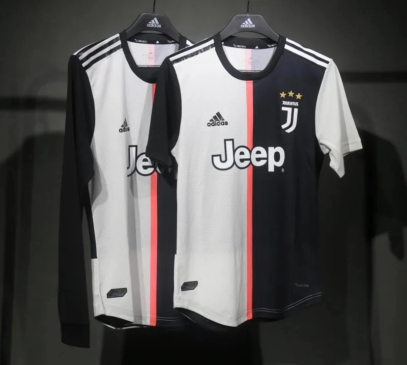 Juventus  Soccer Jersey Home Long Sleeve Shirt 2019-20 - Ujersey NHL
