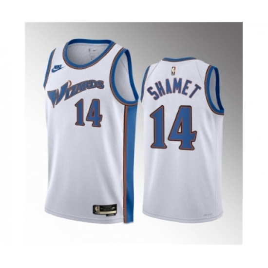 Men's Washington Wizards #14 Landry Shamet White 2023 Draft Classic Edition Stitched Jersey - Ujersey
