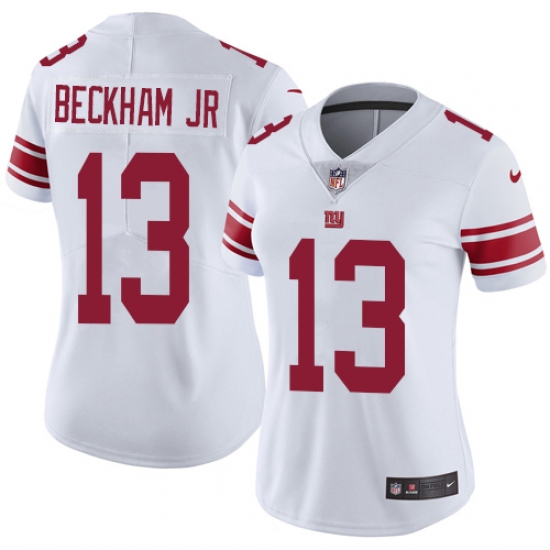 Women's Nike New York Giants #13 Odell Beckham Jr Elite White NFL Jersey - Ujersey