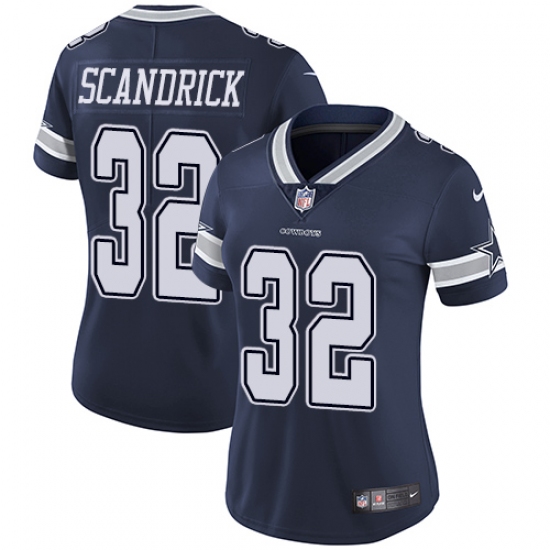 Women's Nike Dallas Cowboys #32 Orlando Scandrick Navy Blue Team Color Vapor Untouchable Limited Player NFL Jersey - Ujersey