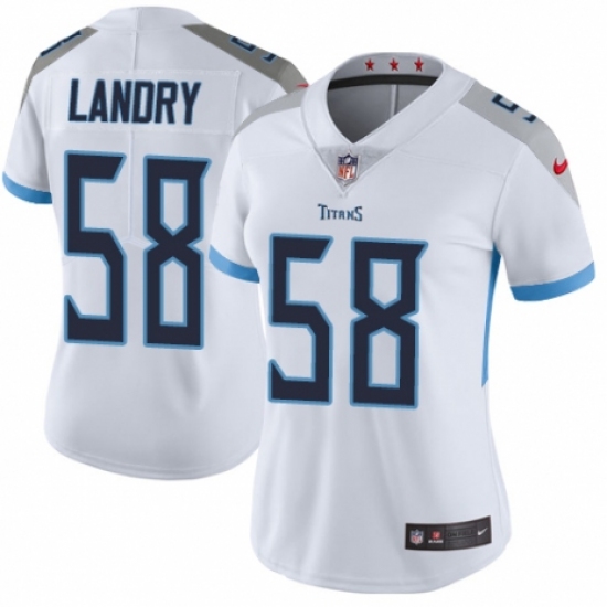 Women's Nike Tennessee Titans #58 Harold Landry White Vapor Untouchable Elite Player NFL Jersey - Ujersey