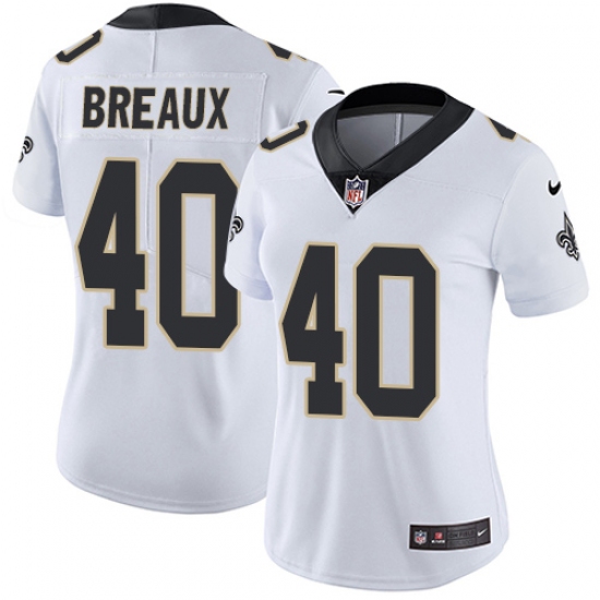 Women's Nike New Orleans Saints #40 Delvin Breaux Elite White NFL Jersey - Ujersey