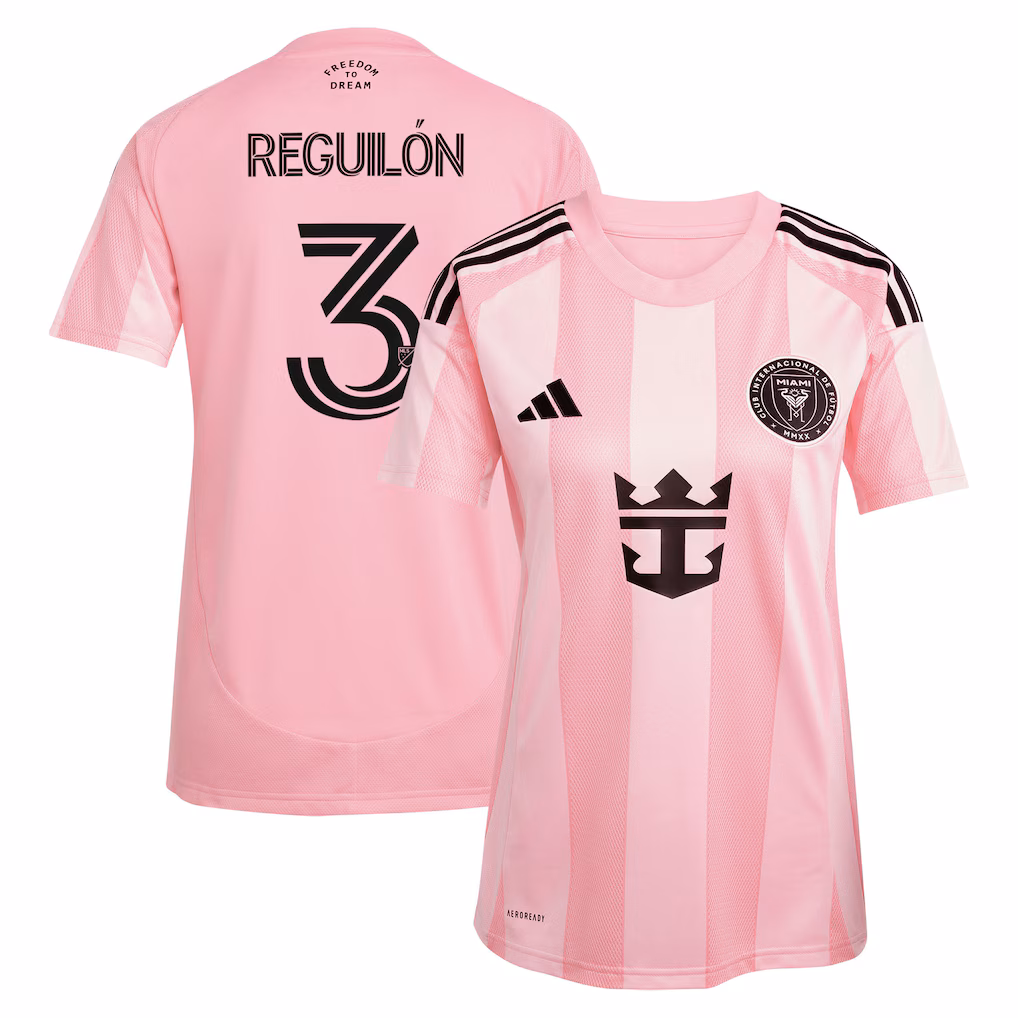 Women's Inter Miami CF Sergio Reguilón adidas Pink 2025 Euforia Replica Jersey