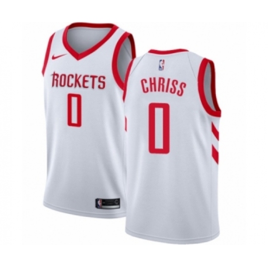 Men's Nike Houston Rockets #0 Marquese Chriss Swingman White NBA Jersey - Association Edition - Ujersey