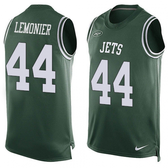 Men's Nike New York Jets #44 Corey Lemonier Limited Green Player Name & Number Tank Top NFL Jersey - Ujersey