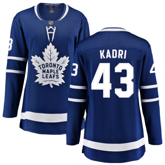 Women's Toronto Maple Leafs #43 Nazem Kadri Fanatics Branded Royal Blue Home Breakaway NHL Jersey - Ujersey