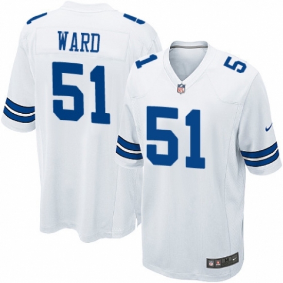 Men's Nike Dallas Cowboys #51 Jihad Ward Game White NFL Jersey - Ujersey