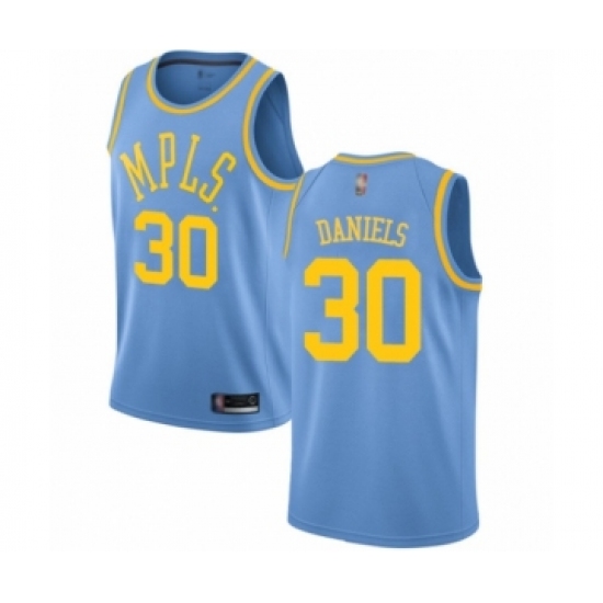 Youth Los Angeles Lakers #30 Troy Daniels Authentic Blue Hardwood Classics Basketball Jersey - Ujersey