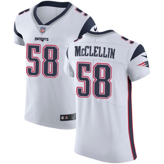 Men's Nike New England Patriots #58 Shea McClellin White Vapor Untouchable Elite Player NFL Jersey - Ujersey