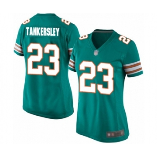 Women's Miami Dolphins #23 Cordrea Tankersley Game Aqua Green Alternate Football Jersey - Ujersey