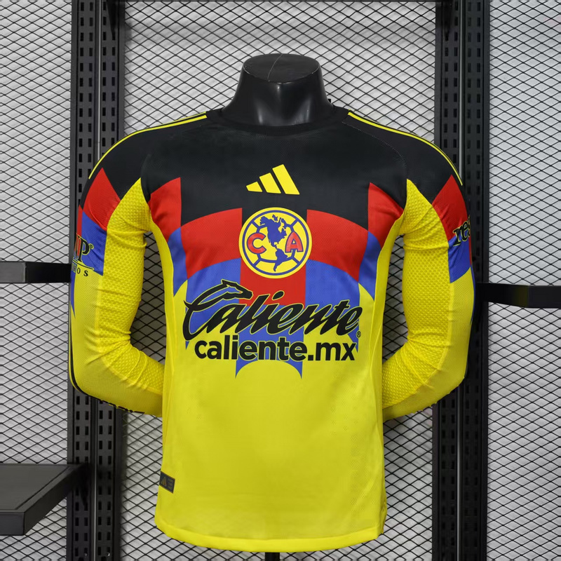 Club America Soccer Jersey Home Long Sleeve Shirt 2025/26 - U-jersey