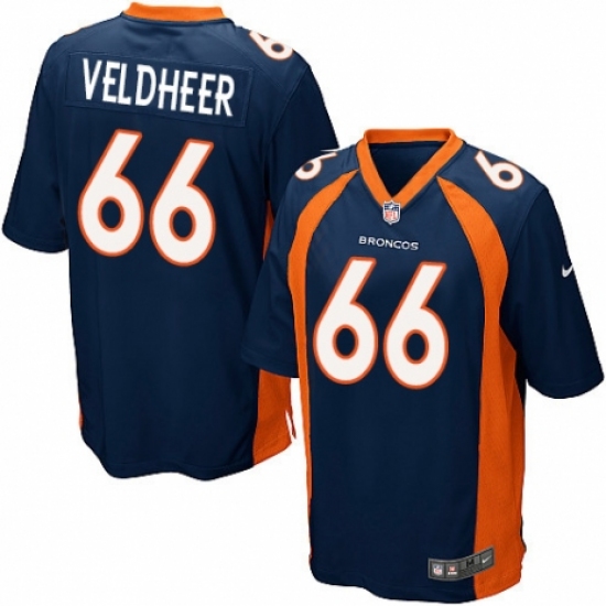 Men's Nike Denver Broncos #66 Jared Veldheer Game Navy Blue Alternate NFL Jersey - Ujersey
