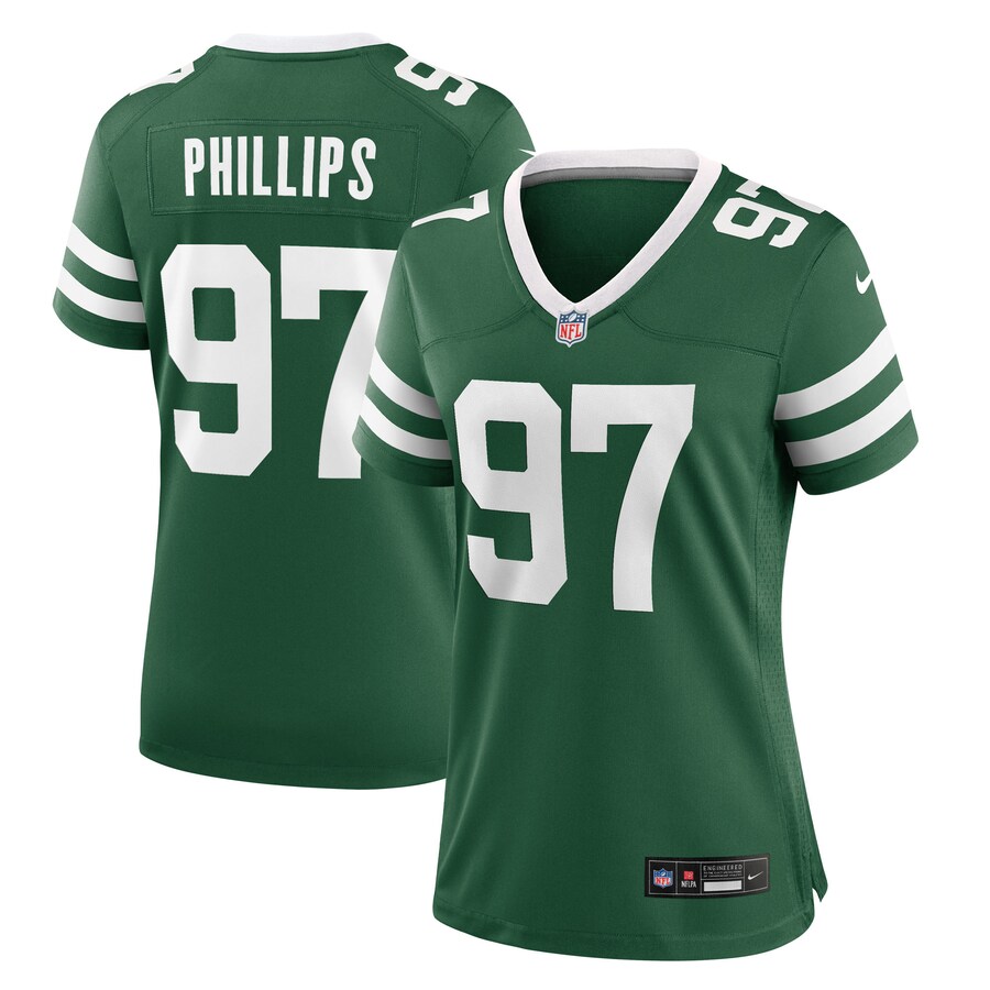 Women's New York Jets Harrison Phillips Nike Legacy Green Team Game Jersey - Ujersey NHL