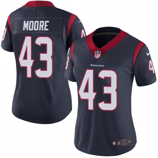 Women's Nike Houston Texans #43 Corey Moore Navy Blue Team Color Vapor Untouchable Elite Player NFL Jersey - Ujersey