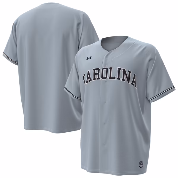 Men's Under Armour Gray South Carolina Gamecocks Replica Baseball Jersey - U-jersey
