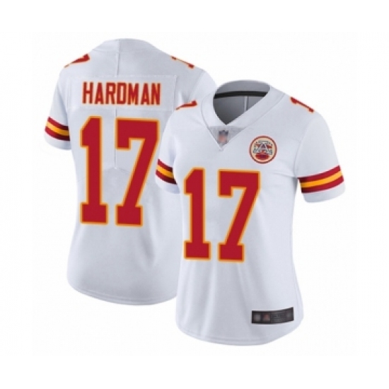 Women's Kansas City Chiefs #17 Mecole Hardman White Vapor Untouchable Elite Player Football Jersey - Ujersey