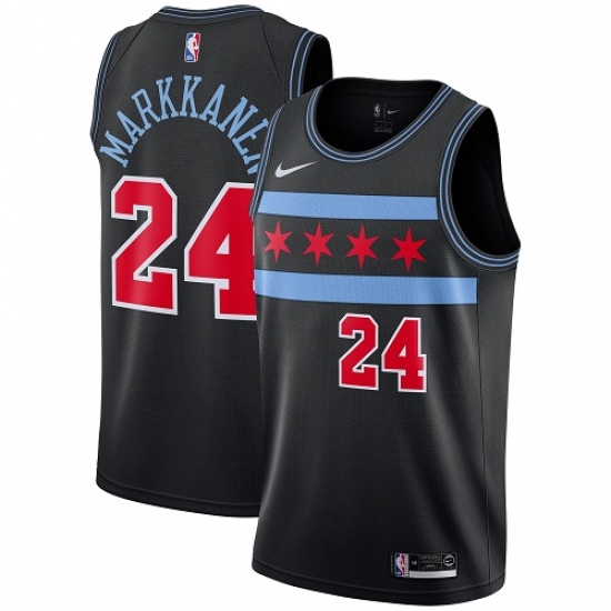Women's Nike Chicago Bulls #91 Dennis Rodman Swingman Black NBA Jersey - City Edition - Ujersey