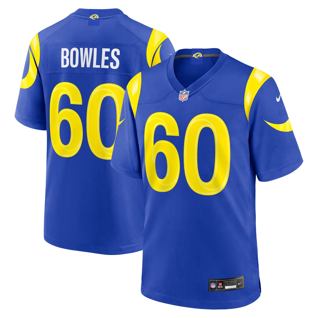 Men's Los Angeles Rams Wyatt Bowles Nike Royal Team Game Jersey - Ujersey