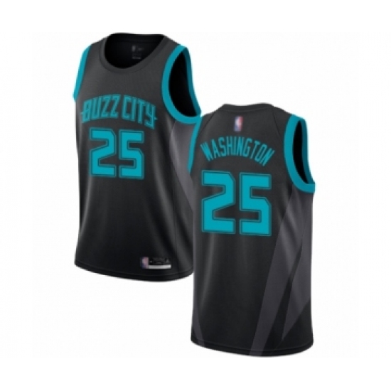Youth Jordan Charlotte Hornets #25 PJ Washington Swingman Black Basketball Jersey - 2018 19 City Edition - Ujersey