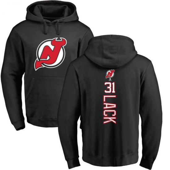 NHL Adidas New Jersey Devils #31 Eddie Lack Black Backer Pullover Hoodie - Ujersey
