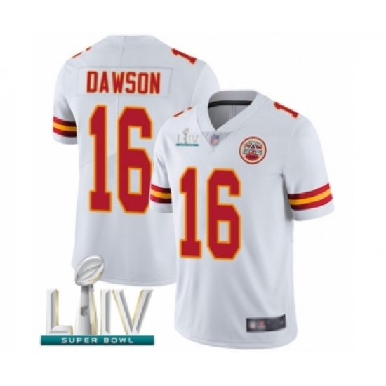 Men's Kansas City Chiefs #16 Len Dawson White Vapor Untouchable Limited Player Super Bowl LIV Bound Football Jersey - Ujersey