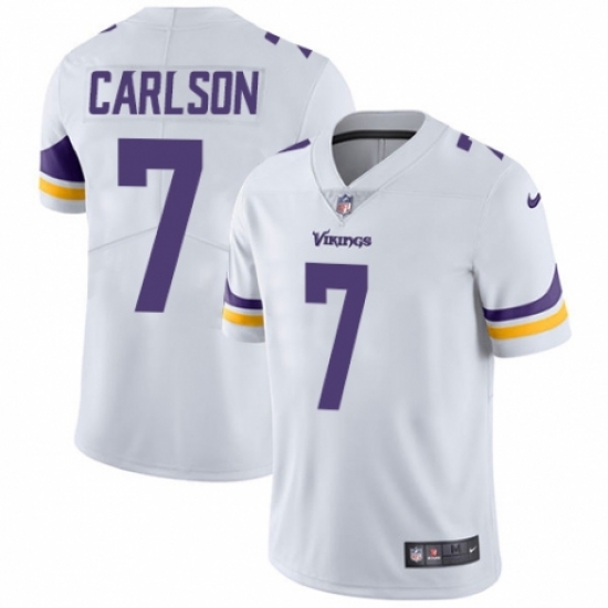 Youth Nike Minnesota Vikings #7 Daniel Carlson White Vapor Untouchable Limited Player NFL Jersey - Ujersey