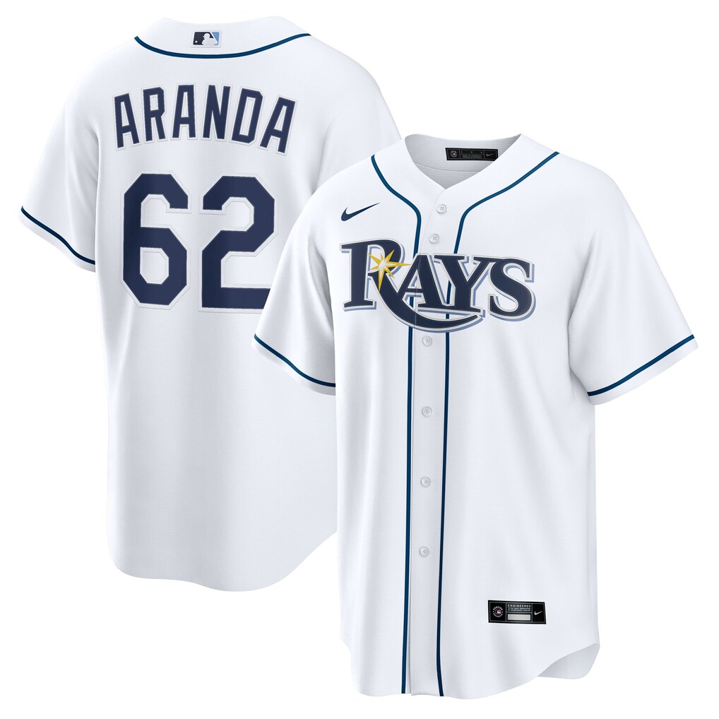 Men's Tampa Bay Rays Jonathan Aranda Nike White Home Replica Jersey - Ujersey