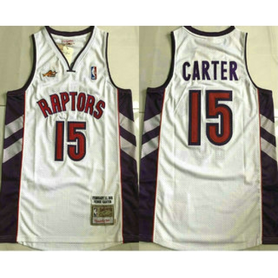 Men's Toronto Raptors #15 Vince Carter White 2000 Hardwood Classics Soul AU Throwback Jersey - Ujersey