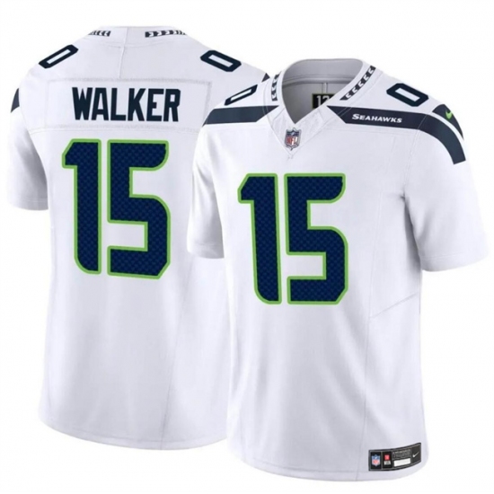 Men's Seattle Seahawks #15 P.J. Walker White 2024 F.U.S.E Vapor Limited Football Stitched Jersey - Ujersey