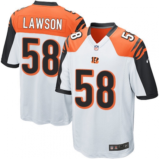 Men's Nike Cincinnati Bengals #58 Carl Lawson Game White NFL Jersey - Ujersey