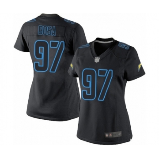 Women's Los Angeles Chargers #97 Joey Bosa Limited Black Impact Football Jersey - Ujersey
