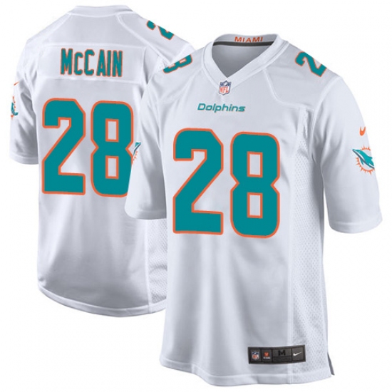 Men's Nike Miami Dolphins #28 Bobby McCain Game White NFL Jersey - Ujersey