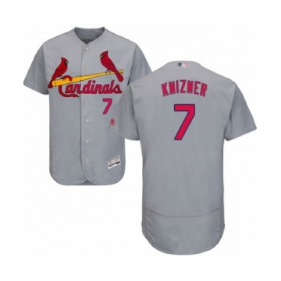 Men's St. Louis Cardinals #7 Andrew Knizner Grey Road Flex Base Authentic Collection Baseball Player Jersey - Ujersey