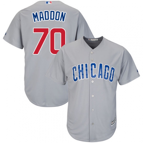 Men's Majestic Chicago Cubs #70 Joe Maddon Replica Grey Road Cool Base MLB Jersey - Ujersey