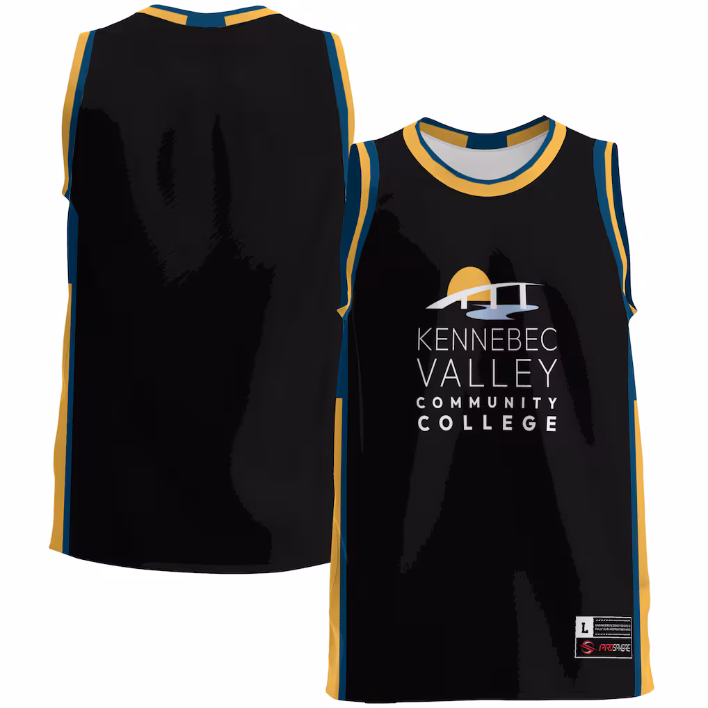 Youth GameDay Greats Black Kennebec Valley Community College Lightweight Basketball Jersey - SUjersey01