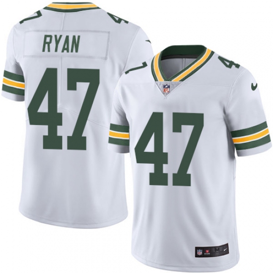 Youth Nike Green Bay Packers #47 Jake Ryan Elite White NFL Jersey - Ujersey