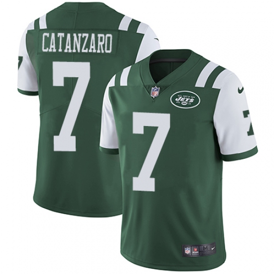Youth Nike New York Jets #7 Chandler Catanzaro Green Team Color Vapor Untouchable Limited Player NFL Jersey - Ujersey