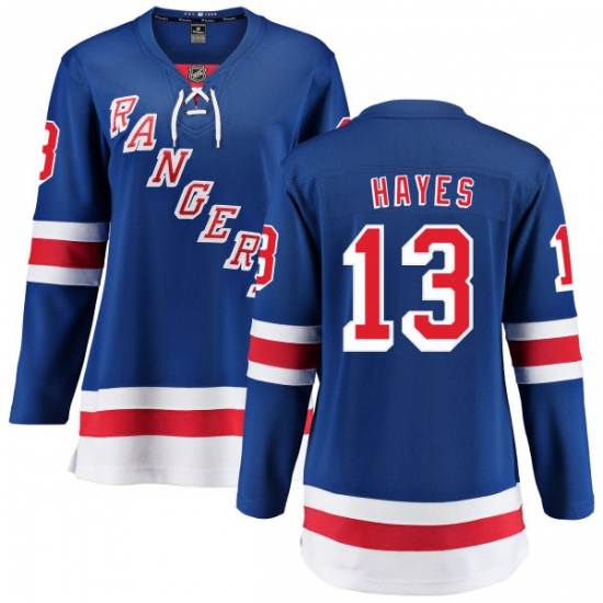 Women's New York Rangers #13 Kevin Hayes Fanatics Branded Royal Blue Home Breakaway NHL Jersey - Ujersey